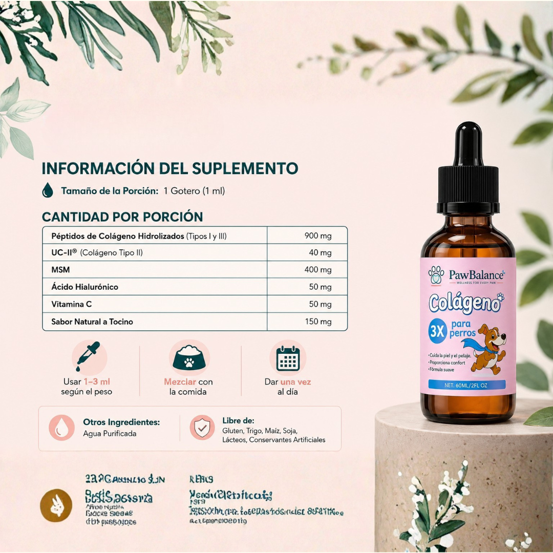 Colágeno LÍquido Regenerador - La fórmula natural recomendada por veterinarios