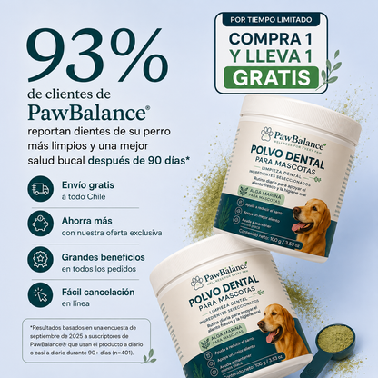 Polvo Dental Alimenticio: la forma más fácil de cuidar los dientes de tu mascota.